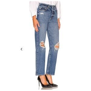 Lovers & Friends Ryan High Rise Loose Straight Denim Jeans Size 32‎